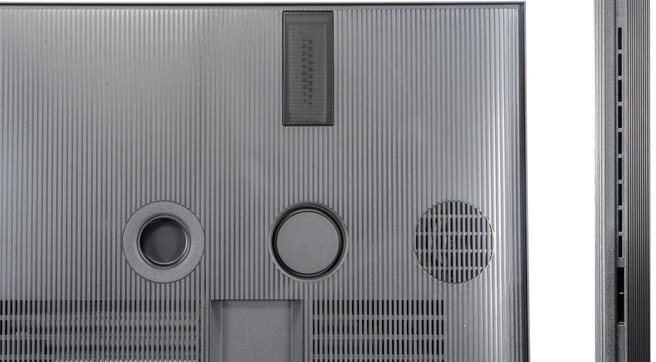 Sony Bravia 9 II luidsprekers aan achterzijde, en zijkant van het scherm