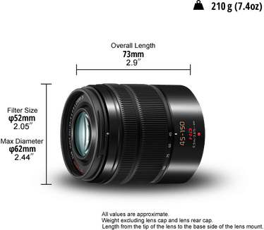 Panasonic Lumix DC-G100DK + H-FS12032 + H-FS45150 & DMW-SHGR1 statief Zwart