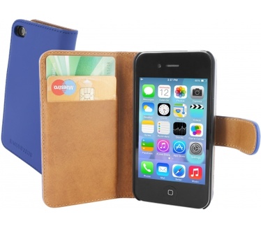 Mobiparts Premium Wallet Case Apple iPhone 4/4S Blue
