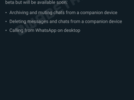 WhatsApp Beta, januari 2021