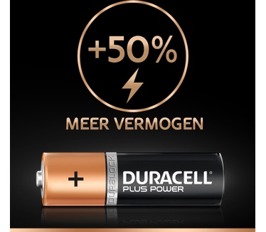 Duracell Plus Power alkaline AA-batterijen, verpakking van 18