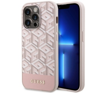 Guess G-Cube MagSafe Back Case Apple iPhone 14 Pro (6.1") - Roze Roze