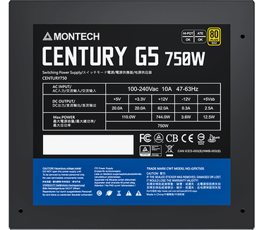Montech Century G5 750W 80 PLUS Gold Fully Modular