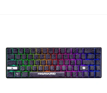 Higround Higround Blackice - Toetsenbord Bedraad - white flame switches - toetsenbord formaat 65% - Qwerty - USB Type-C - zwart, wit