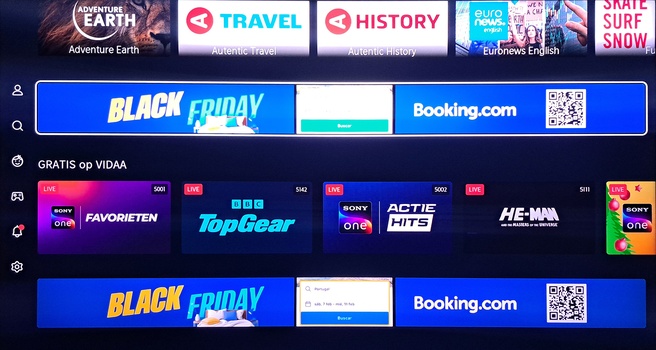 Reclamebanners in Vidaa OS