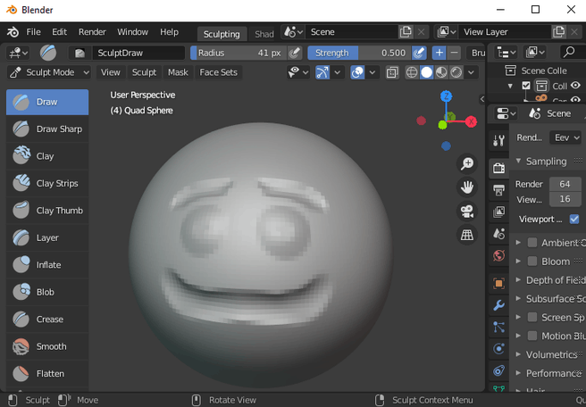 Blender sculpting