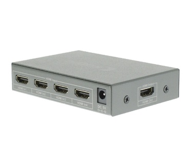 König 4-poorts HDMI-schakelaar 4x HDMI-ingang - HDMI-uitgang donke