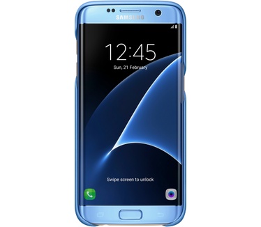 Samsung Samsung Galaxy S7 edge Leather Cover blauw (Galaxy S7 Edge) Blauw