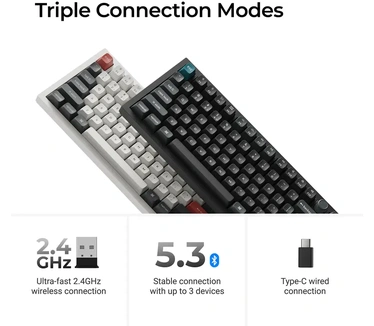 Keychron Q6 Ultra 8K Wireless Custom Mechanical Keyboard Banana Silk POM Switch