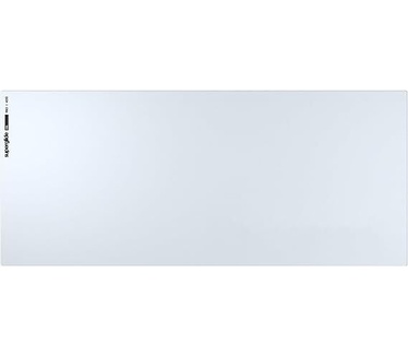 Pulsar - Superglide Premium glazen muismat XXL ALUMINO-silicaatglas oppervlak antislip volledig gegoten hoge dichtheid siliconenrubber 97,5 x 41,9 cm (XXL, wit)