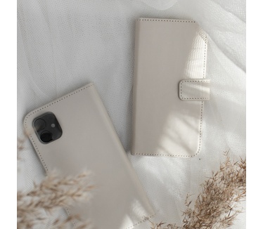 Selencia Echt Lederen Bookcase Samsung Galaxy S21 Plus - Lichtgrijs