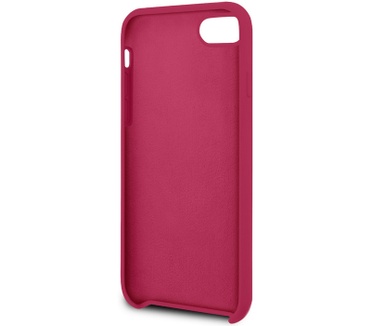 Guess Silicone Retro Hard Case - iPhone 7/8/SE (2020) - Burgundy  Rood