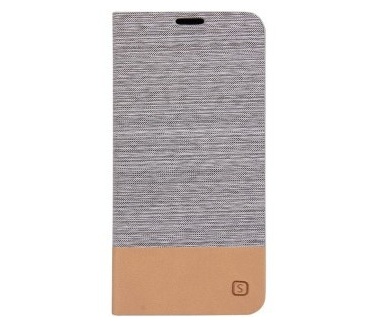 qMust Samsung Galaxy A3 (2016) Wallet Case - TPU frame - Light Grey