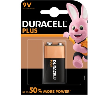 Duracell Plus Power, 9V, alkaline