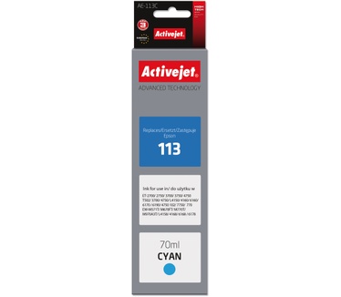 Activejet Activejet AE-113C inkt (vervangt Epson 113 C13T06B240; Supreme; 70ml; blauw)