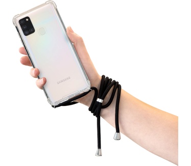Mobiparts Lanyard Case Samsung Galaxy A21s (2020) Black Cord