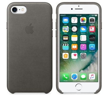Apple iPhone 7 Leren Hoesje  Grijs