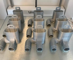 Koppelstukken voor Decathlon-masker gemaakt met Ultimaker S5