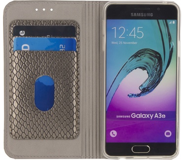 Mobilize Book Case - Samsung Galaxy A3 (2016) - Lizard Gun Metal