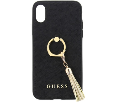 Guess Ring Hard Back Cover voor Apple iPhone X (5.8") - Zwart  Zwart