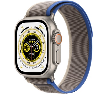 Apple Watch Ultra, small/medium alpine bandje, Titanium (Blauw, Grijs)