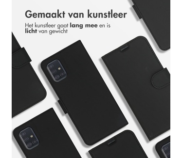 Accezz Wallet Softcase Bookcase Samsung Galaxy A51 - Zwart (Galaxy A51) Zwart