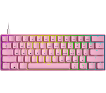HK Gaming GK61 gaming toetsenbord Roze