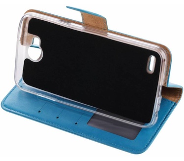 Luxe Lederen Bookcase hoesje voor de LG X Power 2 - Blauw (LG X Power 2) Blauw