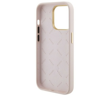 Guess 4G Silicone Back Case - iPhone 15 Pro Max (6.7") - Roze Roze