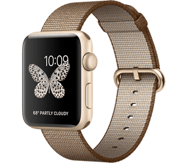 Apple Watch 2 (Nylon bandje, 42mm) Goud (Bruin)