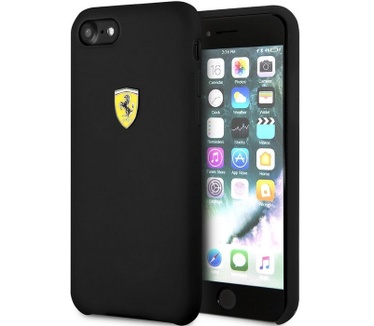 Ferrari SF Silicone Hard Case - Apple iPhone 7/8/SE (2020) Zwart  Zwart