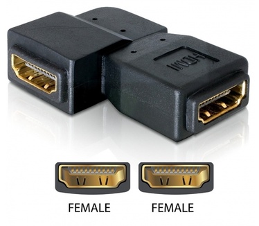 Delock Adapter HDMI female > HDMI female 90° right
