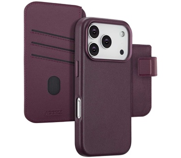 Accezz Leather Bookcase 2-in-1 met MagSafe