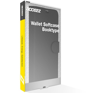 Accezz Wallet Softcase Bookcase iPhone 15 Plus - Zwart