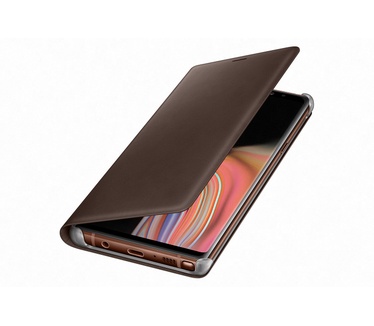 Samsung Galaxy Note 9 Leather Wallet Cover Bruin