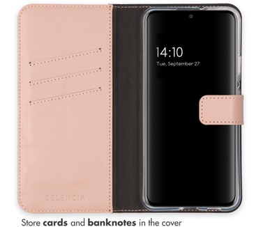 Selencia Echt Lederen Bookcase Samsung Galaxy S22 Plus - Dusty Pink