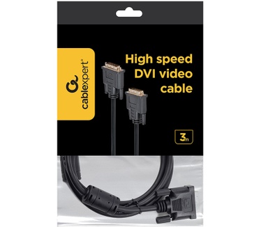 Gembird DVI-D/DVI-D 3m Zwart