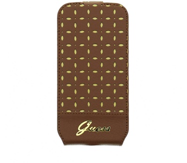 Guess Guess Originele Gianina Flip Case hoesje voor de Samsung Galaxy S4 Mini - Bruin (Galaxy S4 Mini) Bruin