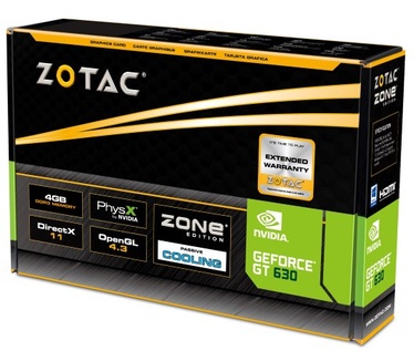 Zotac GeForce GT 630 ZONE Edition 4GB