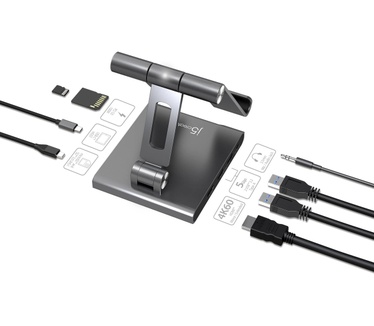 j5create JTS224-N Standaard onder meerdere hoeken: met dockingstation voor iPad Pro®