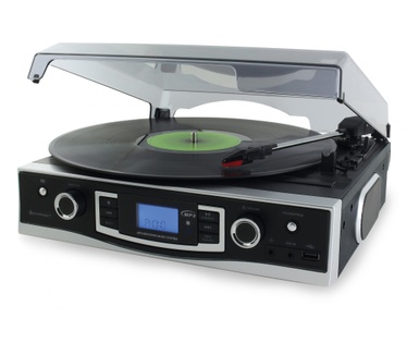 Soundmaster PL525 Platenspeler met radio en USB en encoding functie