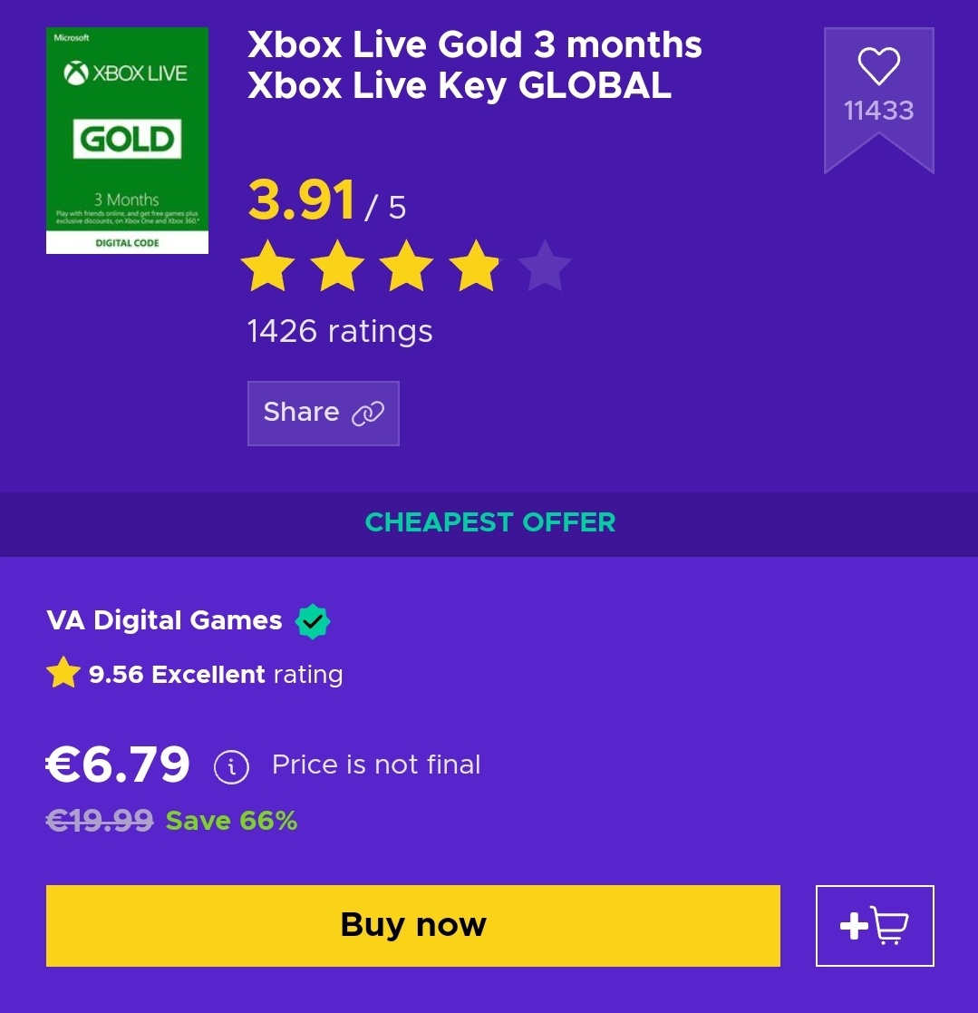 Xbox live cheap code cheap