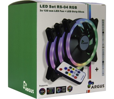 Inter-Tech Argus RGB-Fan Set RS-04, 120mm