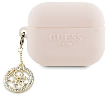 Guess Diamond Charm Silicone Apple Airpods Pro 2 (2e gen) - Roze