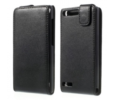 Kees KEES Lederlook Flip Hoesje Huawei Ascend G6 - Zwart