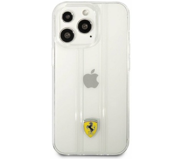 Ferrari 3D Stripes Back Case iPhone 13 Pro Max (6.7") Transparant Transparant