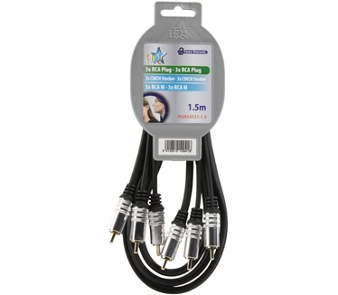 HQ Products 3x RCA - 3x RCA 1.5m