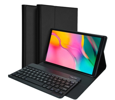 Accezz QWERTY Bluetooth Keyboard Bookcase Galaxy Tab A 10.1 (2019)