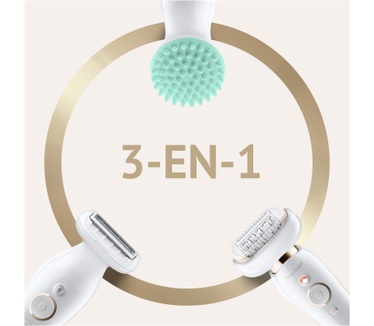 Braun Silk-épil 9 Flex 9-020 - Epilator Voor Vrouwen Met Flexibele Kop Voor Ontharen, Wit/Goud