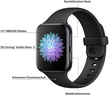 Oppo Oppo Watch 41mm zwart Zwart (Zwart)